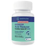 WELMATE - Famotidine Acid Reducer, 20mg - Maximum Strength - 300 Tablets