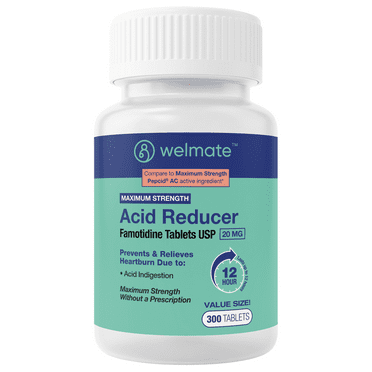 WELMATE - Famotidine Acid Reducer, 20mg - Maximum Strength - 300 Tablets