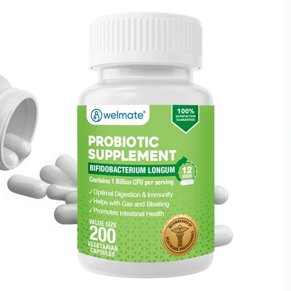 WELMATE Probiotic Supplement, Bifidobacterium - 200 Capsules