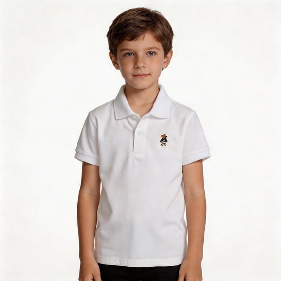 WELOIJEVBE Baby Boy's Short Sleeve Polo Shirts Summer Golf Shirt School Uniform Casual Collared V Neck Boys Button down Boys 6-12 Months Clothes
