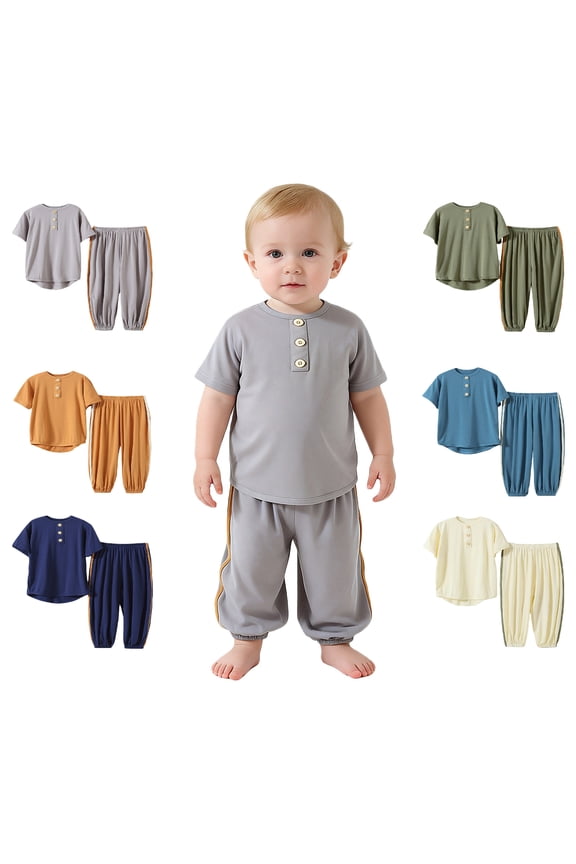 Boys 2 Piece Set Casual Summer Active Short Sleeve Performance Tops and Shorts for Boy Clothes Boys 3-6 Months