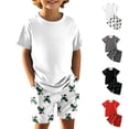 thumbnail image 1 of WELOIJEVBE Boys Summer Clothes Casual Child Boys Spring Summer Short Sleeve T-Shirt and Shorts Boys Clothes 5-6 Years, 1 of 7