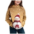 thumbnail image 1 of WELOIJEVBE Christmas Outfits for Girls Hoodies for Teen Girls Children's Long Sleeved Fashion Print Hoodie Top Hoodie Girls Christmas Outfits, 1 of 4