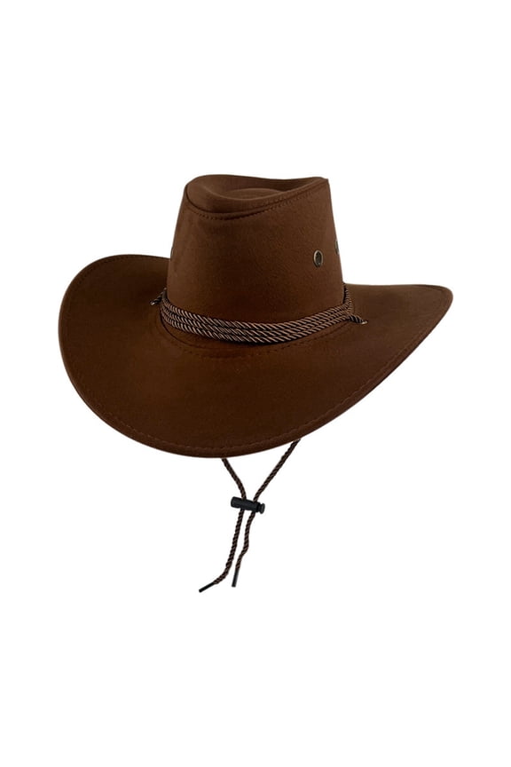 Cowboy Hat "Vintage Suede Cowboy Hat British Style Western Rancher Hat for Unisex" Cowboy Hat Men