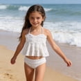 thumbnail image 1 of WELOIJEVBE Girls 2 Piece Swimsuit Casual Halter Neck Bikini Set Girls Bathing Suits Girl Swimsuit Size 15-16 Years, 1 of 7