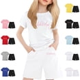 thumbnail image 1 of WELOIJEVBE Girls Summer Outfits Sets Casual Active Short Sleeve Performance Tops and Shorts for Teen Girl clothes for Girls 12-13 Years, 1 of 5