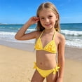 thumbnail image 1 of WELOIJEVBE Girls Swimsuit 2 Piece Summer Quick-Drying Halter Neck Bikini Set Kids Bathing Suits Swimsuits for Girls 7-8 Years, 1 of 6