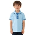 thumbnail image 1 of WELOIJEVBE Kids Boy's Short Sleeve Polo Shirts School Uniform Shirts Casual Collared V Neck Polo Shirts Boys Boys 7-9 Years Shirts, 1 of 4