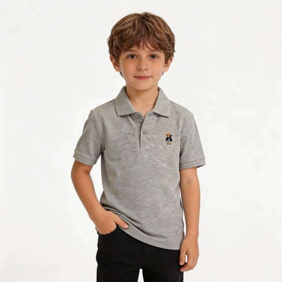 WELOIJEVBE Kids Boy's Short Sleeve Polo Shirts School Uniform Shirts Classic Collared Neck Polo Shirt Boys 3-4 Years Boy Shirts