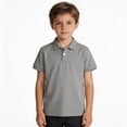 thumbnail image 1 of WELOIJEVBE Kids Boy's Short Sleeve Polo Shirts Summer Active Performance Tops for Kid Classic Collared Neck Kids Boys Button down Shirt 7-8 Years Boys Clothes, 1 of 6