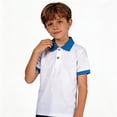 thumbnail image 1 of WELOIJEVBE Kids Boy's Short Sleeve Polo Shirts Summer Golf Shirt School Uniform Casual Collared V Neck Polo Shirts Boys Boys Size 7-8 Years Shirts, 1 of 3