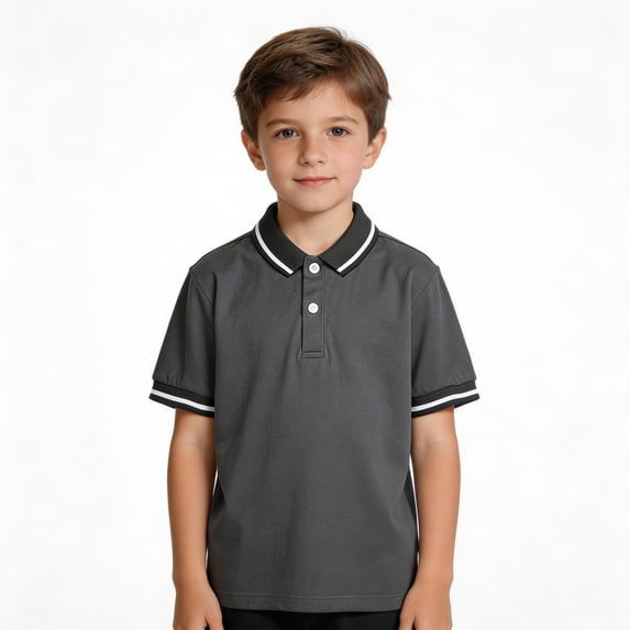 WELOIJEVBE Kids Boys Short Sleeve Polo Shirts Boys Uniform Shirts Casual Collared V Neck Polo Shirts Boys Boys 5-6 Years Clothes