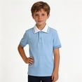 thumbnail image 1 of WELOIJEVBE Kids Boys Short Sleeve Polo Shirts School Uniform Shirts Classic Collared Neck Boys Button down Boy Clothes 6-7 Years, 1 of 5