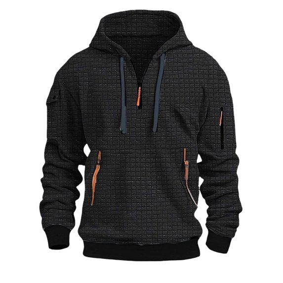 WELOIJEVBE Men's Fashion Hoodies&Sweatshirts Winter Warm Men's Long Sleeved Hoodie Men's Casual Unique Outdoor Design Solid Color Long Sleeved Hoodie Large Size