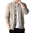 thumbnail image 1 of WELOIJEVBE Mens Cardigan Sweaters Men's Casual Knit Cardigan Sweater – Autumn Winter Lightweight Open Front Jacket Stylish Comfortable for Daily Wear for Men, 1 of 4