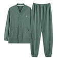 thumbnail image 1 of WELOIJEVBE Mens Loungewear Sets 2PCS Men's Spring and Fall Long Sleeved De Velvet Comfortable Casual Simple Loungewear Two Piece Set Mens Pajamas, 1 of 8