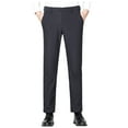 thumbnail image 1 of WELOIJEVBE Mens Pants Men's Slim Casual Business Solid Color Ironing Fashion Straight Pants Straight Fit Pant Flex Flat Front Straight Pant, 1 of 4