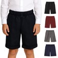 thumbnail image 1 of WELOIJEVBE School Uniform for Boys Girls Classic Flat Front Pull-On Elastic Waist Shorts with Pockets Black Shorts Boys Back To School Clothes Kid Boys Shorts Size 4-5 Years, 1 of 3