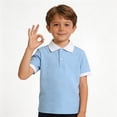 thumbnail image 1 of WELOIJEVBE Boy's Short Sleeve Polo Shirts Boys Uniform Shirts Classic Collared Neck Boys' Polo Shirts 13-14 Years Boys Clothes, 1 of 3