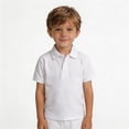 thumbnail image 1 of WELOIJEVBE Toddler Boy's Short Sleeve Polo Shirts Summer Active Performance Tops for Kid Casual Collared V Neck Boys' Polo Shirts Boys Shirts Size 18-24 Months, 1 of 8