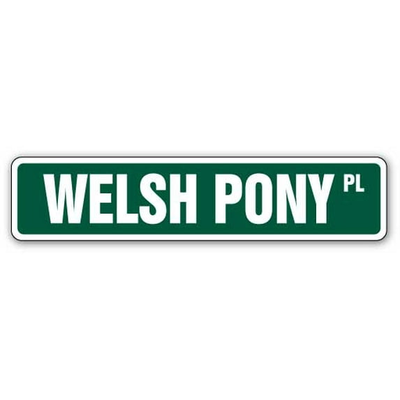 WELSH PONY Street Sign mountain horse breeder rider horseback | Indoor/Outdoor | 36" Wide