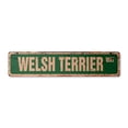 thumbnail image 1 of WELSH TERRIER Vintage Aluminum Street Sign dog puppy breeder pet yard rustic metal tin | Indoor/Outdoor |  30" Wide, 1 of 4