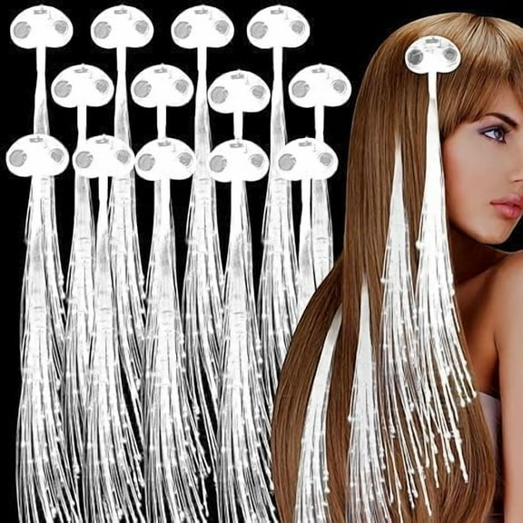 WELight Up Hair Clips, LED Lights Hair Led Light Up Fairy Hair Light Up Butterfly Hair Clips Fiber Optic for Women Girls Fairy Hair extension for Neon Party Bar Dancing Christmas Gifts