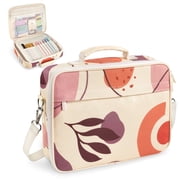 WEMATE Large Capacity Bible Cover Case, Waterproof Bible Study Supplies Tote Bag with Double-Layer Handle & Shoulder Strap, Bible Bag for Women, Teens, Adults and Christian Patterned