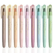 WEMATE Bible Highlighters No Bleed, 9PCS Assorted Colors Gel Highlighters Set