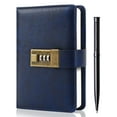 thumbnail image 1 of WEMATE Journal with Lock, Diary with Lock, Password Notebook, Pen & Gift Box, 4.3*6.3inch, Dark Blue, 1 of 7
