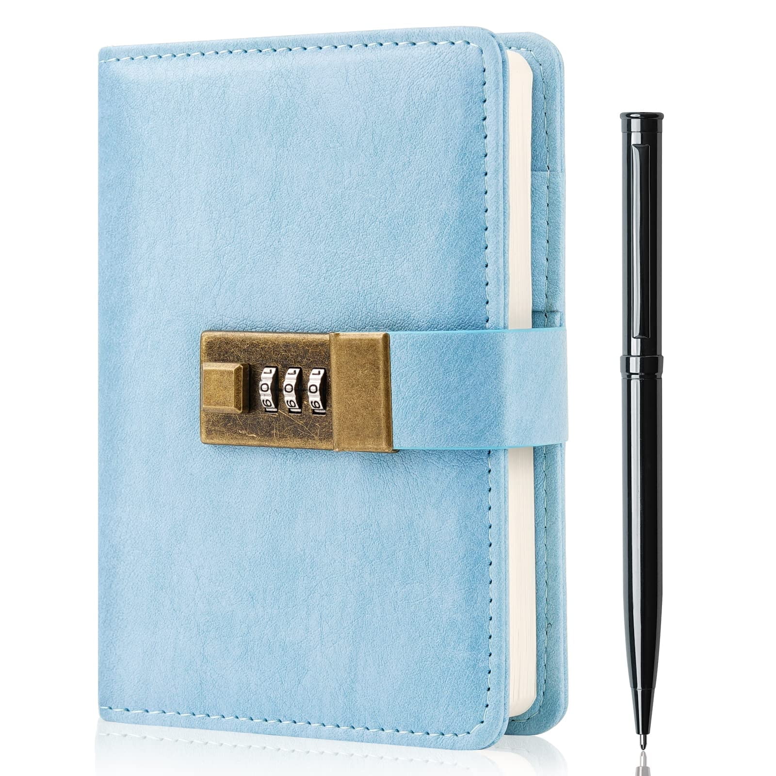 WEMATE Journal with Lock, Diary with Lock, Password Notebook, Pen ...