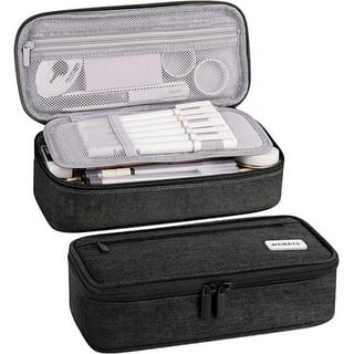 CICIMELON Large Capacity Pencil Case 3 Compartment Pen Pouch Bag for School  Teens Girls Boys Men Women (Black)
