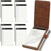 WEMATE Notepad Holder Set,for Meetings, Daily Records, and Notes Brown