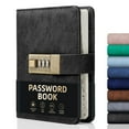 thumbnail image 1 of WEMATE Password Book with Lock, Password Book with Alphabetical Tabs 600+,Black, 1 of 9