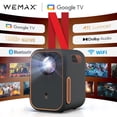 thumbnail image 1 of WEMAX 4K Google TV Projector, Licensed Netflix, HDR10 & Dolby Audio, Autofocus, Keystone Correction, Native 1080P Smart Movie Projector w/ WiFi Bluetooth for Home Theater, 1 of 12