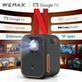 thumbnail image 1 of WEMAX 4K Google TV Projector, Licensed Netflix, HDR10 & Dolby Audio, Autofocus, Keystone Correction, Native 1080P Smart Movie Projector w/ WiFi Bluetooth for Home Theater, 1 of 12