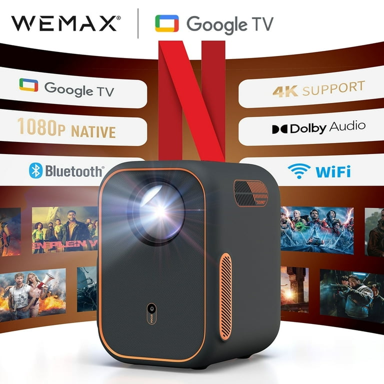 Wemax VP01 Smart Projector, Full HD 1080P 4K Support, Dolby Audio
