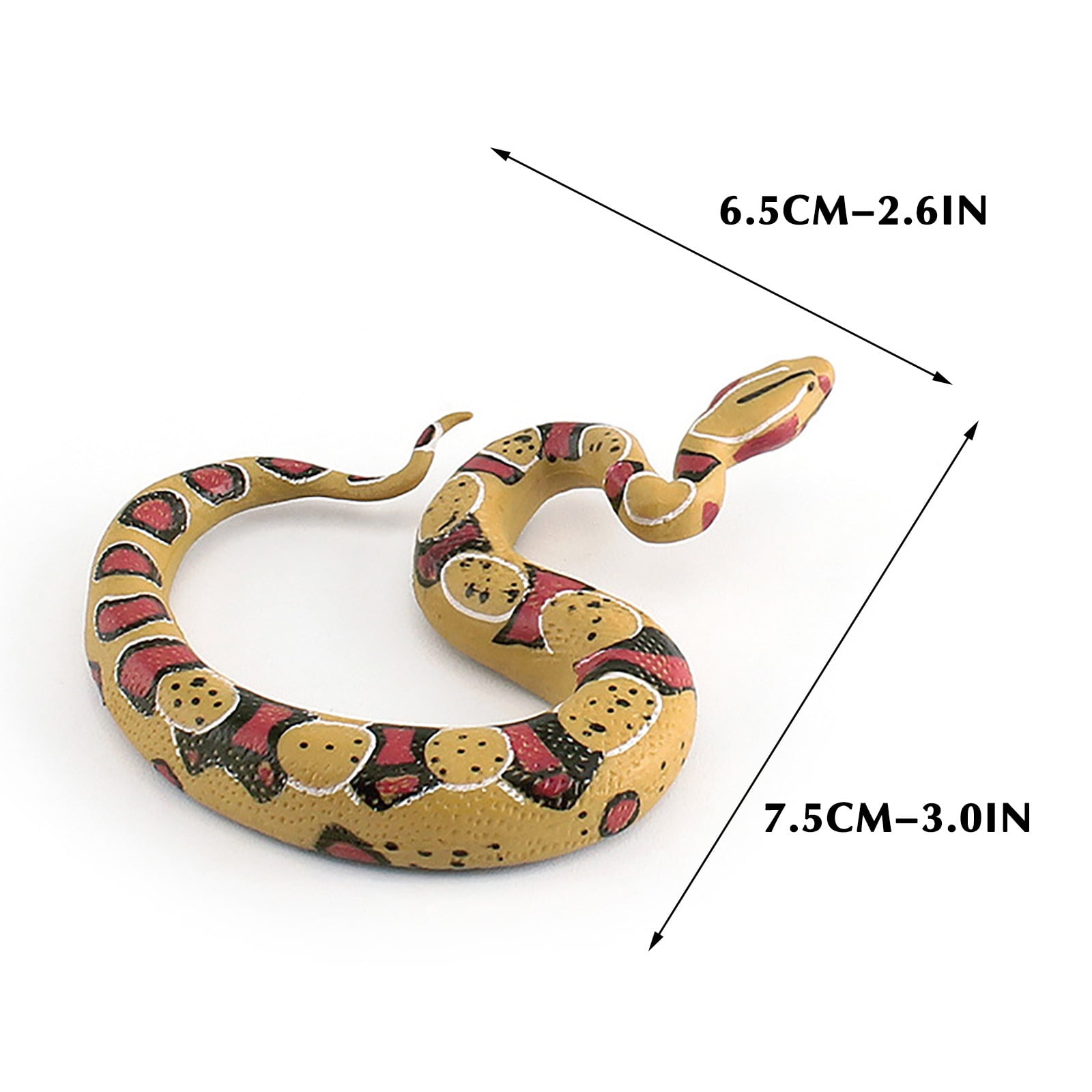 WEMBK Realistic Fake Snakes Toy Rubber Snake Figure For Prank Props