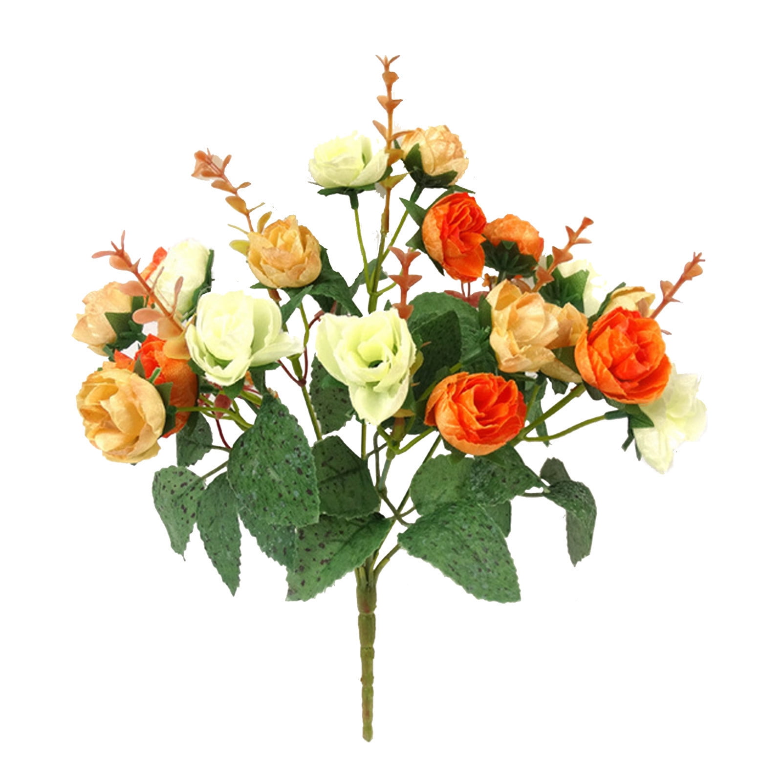 WEMDBD Artificial Rose Bouquet Consisting 7 Branches 21 Roses Silk Decorative Bouquet