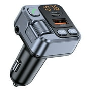 WEMDBD Car MP3 Player FM Transmitter PD30W Fast Charging+2.4A Car Bluetooth Hands-free AUX Playback Car Charging