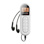 WEMDBD FM Radio Mini Elderly Rechargeable FM Automatic Station Search Portable Lavalier Type