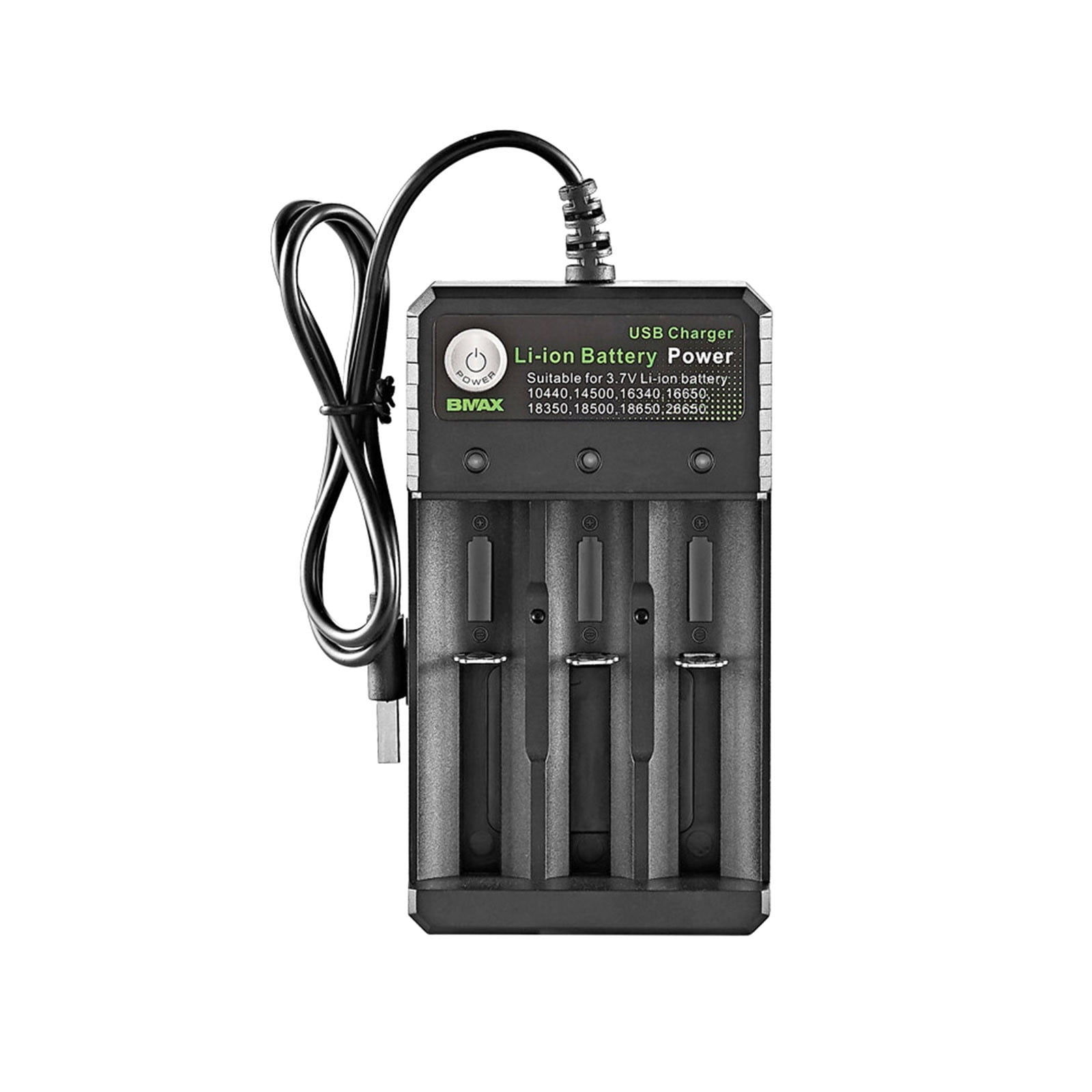 WEMDBD Fast Charge 3 18650 Battery Charger USB Smart Universal Rechargeable Battery Charger For 3.7V Li- TR IMR 14500, 16340, 16650, 18350 So On Batteries