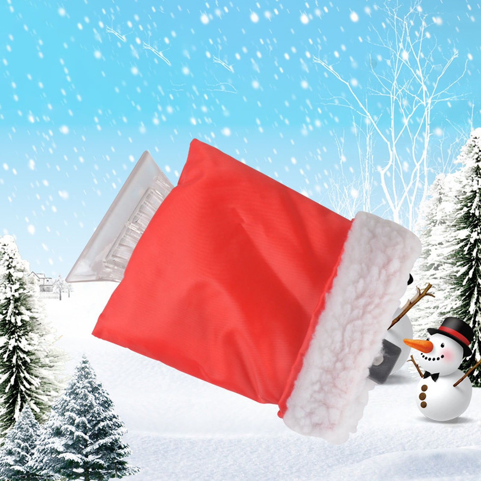 WEMDBD Ice Scraper Mitt With Glove For Car Windshield Snow Scraper