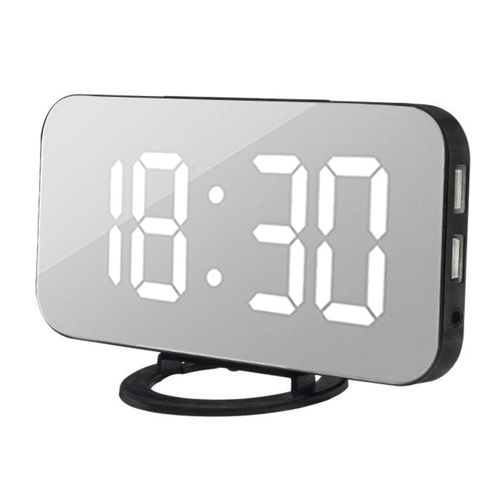 WEMDBD LED Digital Alarm Clock With USB Port For Phone Charger Touch