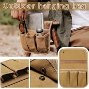 WEMDBD Outdoor Kermit Chair Armrest Hanging Bag Canvas Storage Bag Multi-functional Portable Double-layer Storage Bag