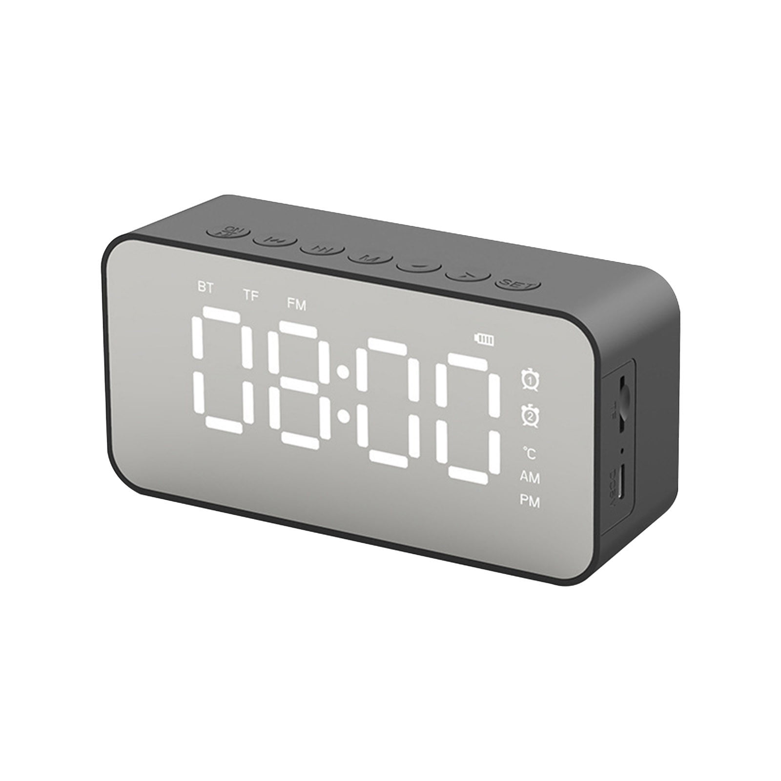 WEMDBD Q6 Wireless Bluetooth Speaker Gift Radio Alarm Clock Mirror