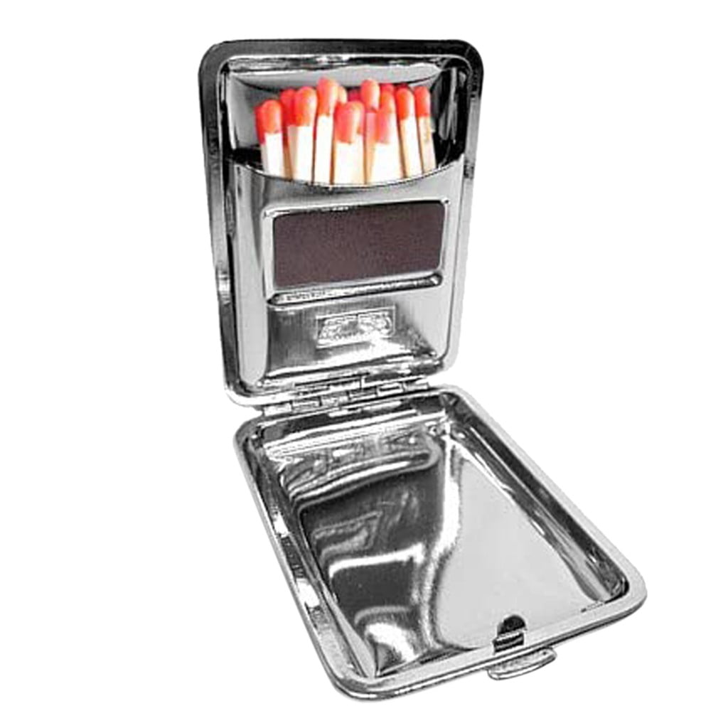 WEMDBD Stainless Steel Matchboxes With Friction To Open And Close With