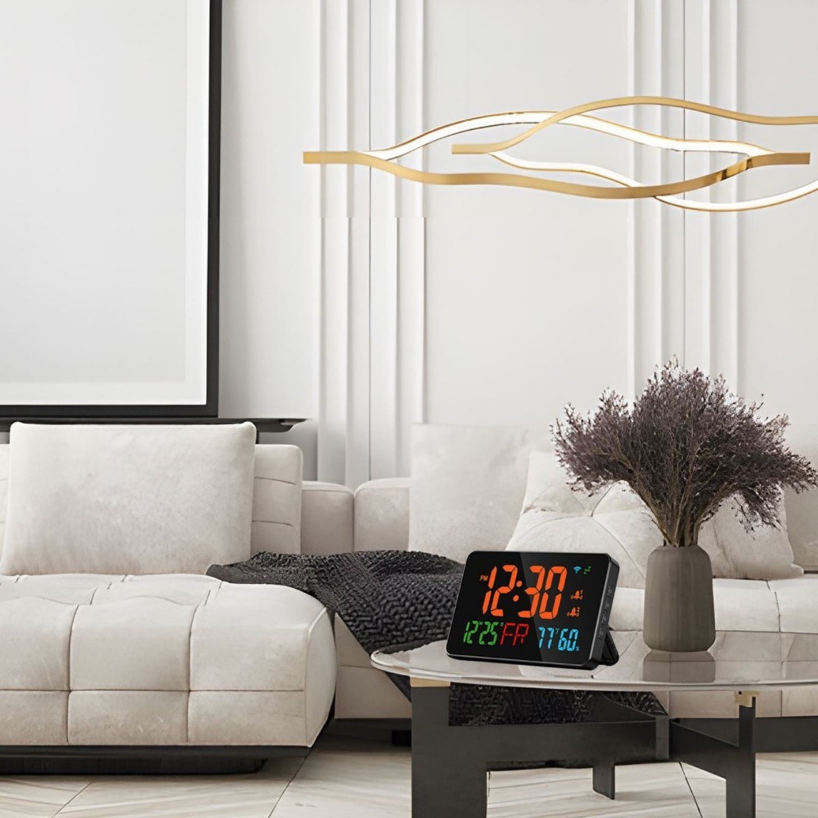 WEMDBD Tuya WiFi Desktop Clock Calendar Intelligent Hygrometer With