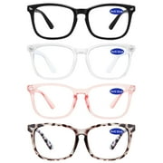 WEMOOTANTS 4 PACKS Blue Light Blocking Reading Glasses Women Filter UV Computer Readers 2.5