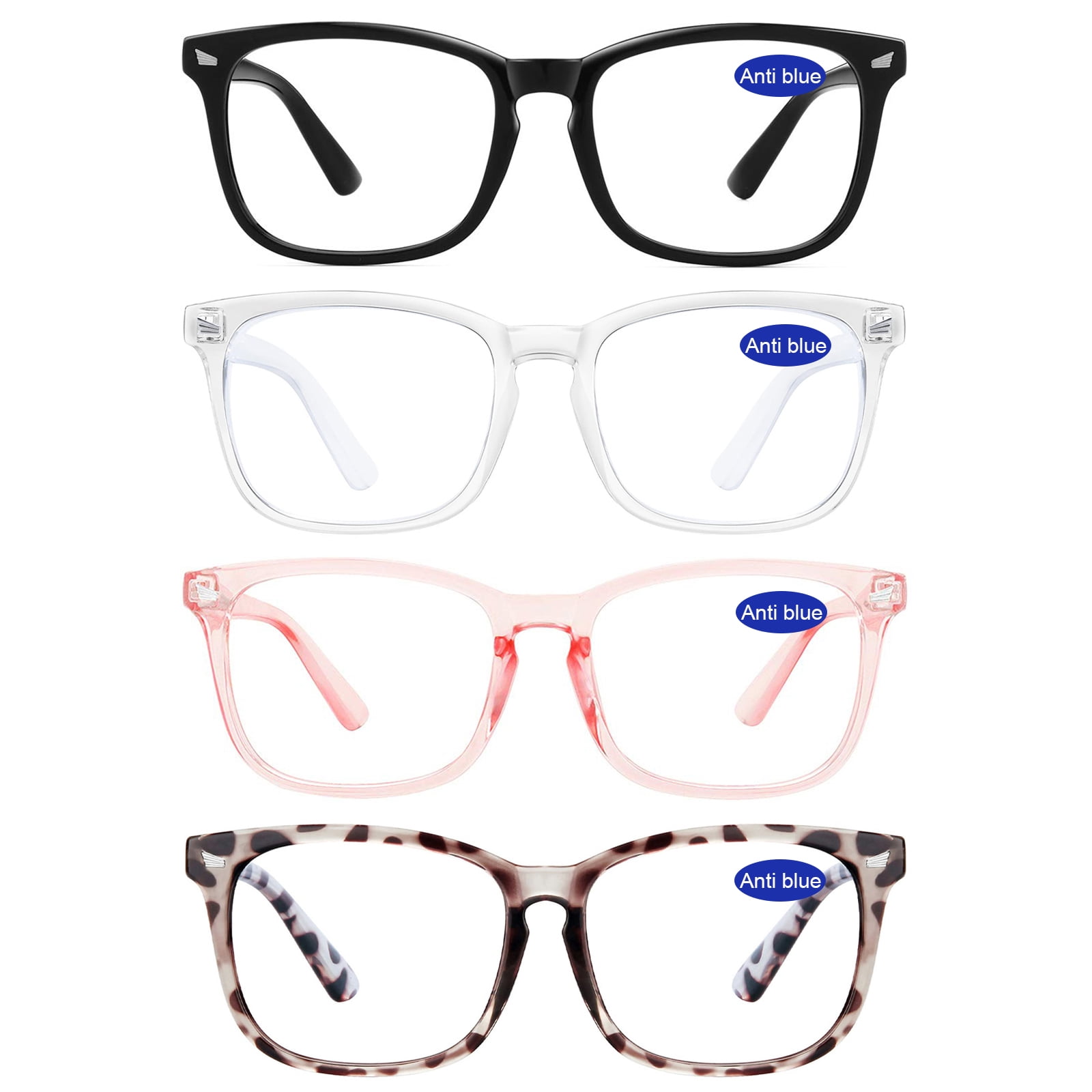 WEMOOTANTS 4 PACKS Blue Light Blocking Reading Glasses Women Filter UV Computer Readers 1.00 1.25 1.50 1.75 2.00 2.25 2.50 2.75 3.00 3.50 4.00 5.00 6.00 (2.5)